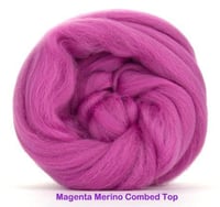 Image 1 of Magenta - Merino Combed Top - 100 grams (3.5 oz)