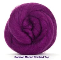 Image 1 of Damson Merino Combed Top - 100 grams (3.5 oz)