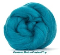 Image 1 of Cerulean - Blue/Green Merino Combed Top - 100 grams (3.5 oz)