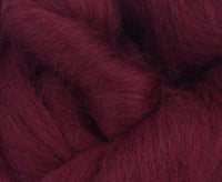 Image 2 of CLARET Wine - Merino Combed Top - 4 ounces to Spin, Felt, Blend