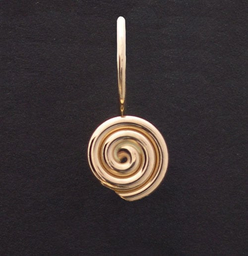 Image of Rosette with leaf earrings