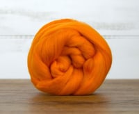 Image 4 of CLEMENTINE- Merino Combed Top - 4 ounces to Spin, Felt, Blend