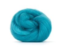 Image 1 of 4 oz Cerulean Blue Corriedale Combed Top ON SALE