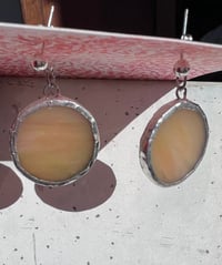 Image 2 of Glass "pearl" earrings 