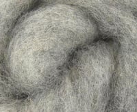 Image 2 of DRIZZLE - 8 oz Corriedale Roving in Light Grey - Wholesale pricing ON SALE