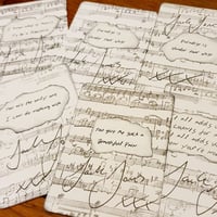 Image 1 of Signed lyric mini art card