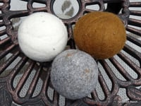Set of 3 Large Wool Dryer Balls in Golden Brown, Gray, and Cream ON SALE