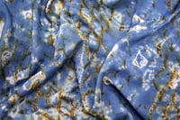 Image 4 of Meandering - Rust and Indigo Silk Scarf