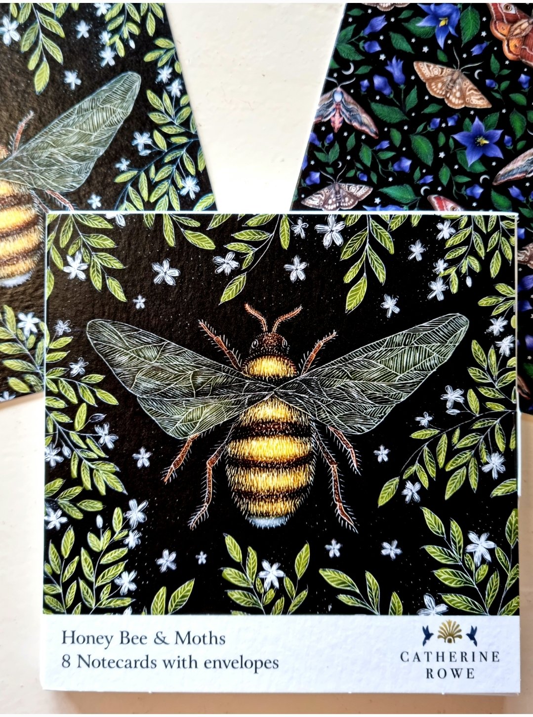 Image of Notecard Wallet - Honey Bee & Moths