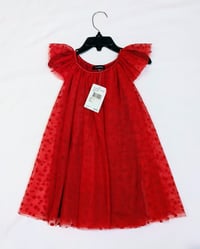 Image 1 of Zunie Girls’ Toddler Red Star Trapeze Tulle Dress