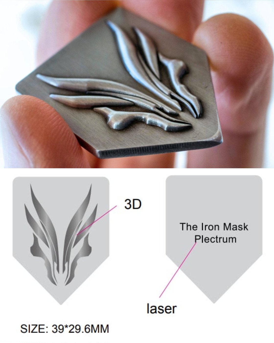 Image of The Iron Mask plectrum ⚜️