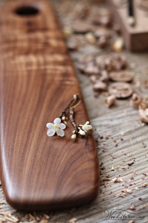 Image of Dessert serving board, small walnut serving board