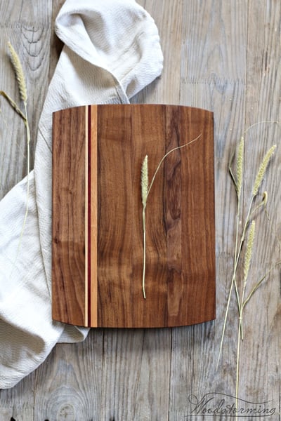 Image of Cheese board, charcuterie serving board with inlays
