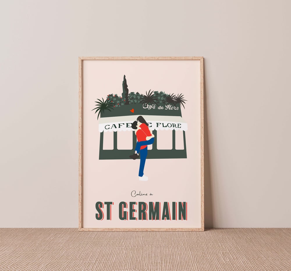 Image of Affiche Parisians Lovers