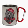 Beanie Bear Carabiner Steel Mug