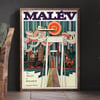 Malev Poster : Fly Malev to Budapest | Máté András | 1966 | Vintage Travel Poster