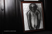 Image 5 of She Trusted Me, So I Killed Her 18 x 24" [Original Charcoal Drawing Framed]