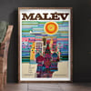 Fly Malev to the USSR | Mate Andras | 1966 | Vintage Travel Poster | Home Decor