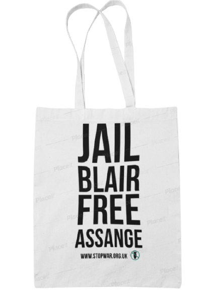 Image of Jail Blair Free Assange Tote Bag