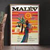 Fly Malev to the Middle East | Mate Andras | 1966 | Vintage Travel Poster | Home Decor