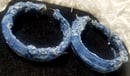 Image 1 of Tasty Raw Edge Denim "Middy Hemi" Hoops