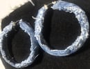 Image 2 of Tasty Raw Edge Denim "Middy Hemi" Hoops