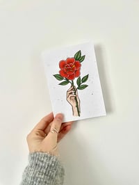 Image 1 of Plantable Seed Card - A Single Rose 