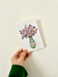 Image 1 of Plantable Seed Card - Doodle Vase