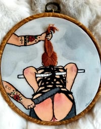 Image 1 of "Impact Play" 3-D Erotic Embroidery Art 