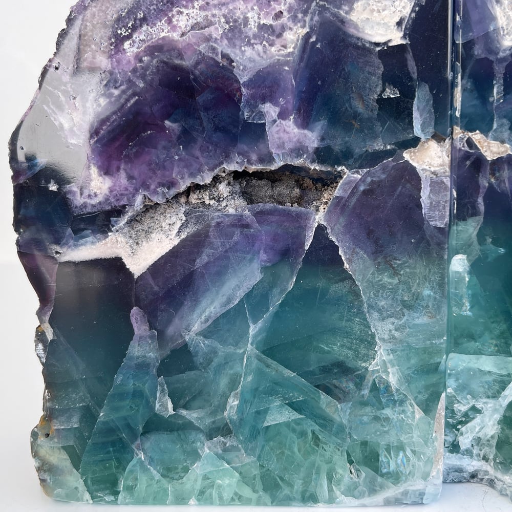 Image of Tricolor Fluorite BOOKENDS NO.132