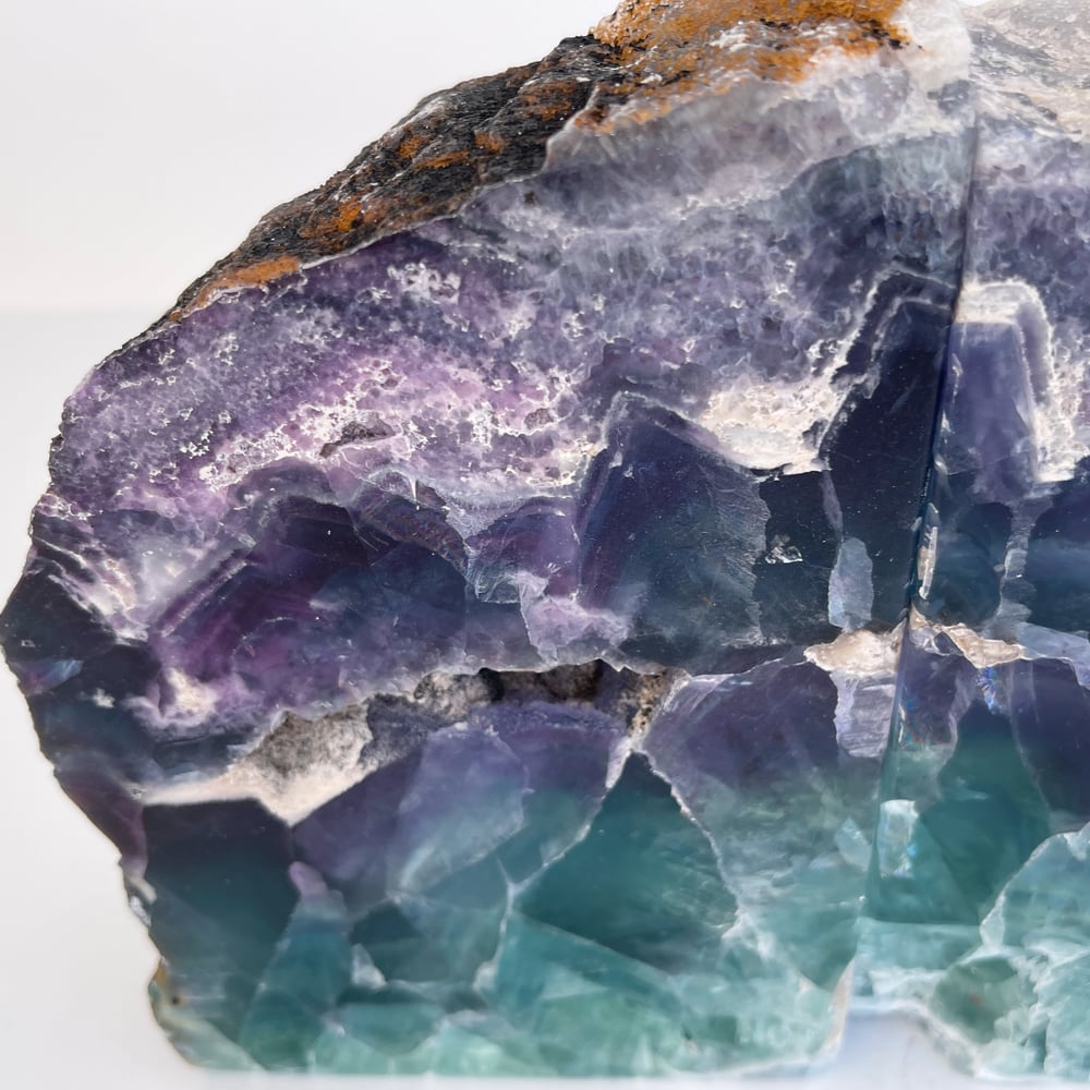 Image of Tricolor Fluorite BOOKENDS NO.132