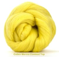 Image 1 of Catkin - Yellow Merino Combed Top - 100 grams (3.5 oz)