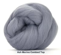 Image 1 of ASH Medium Gray - Merino Combed Top - 4 ounces