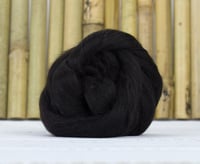 Image 3 of 4 oz Black Baby Alpaca Combed Top - ON SALE