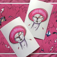 ZiggyZo 'Mugatu Earrings' Fashion Illustration A5 Print