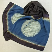 Image 1 of Full Moon Shibori - Botanical Dyed Silk Scarf