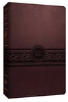 MEV Personal Size Large Print Bible-Cherry Brown LeatherLike