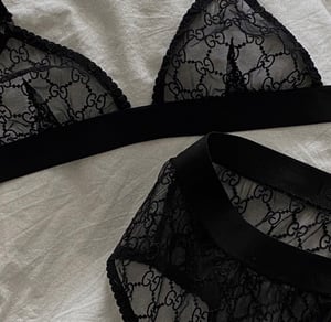 Image of NWT Gucci GG Tulle Lingerie Set