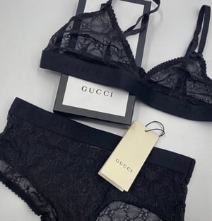 Image of NWT Gucci GG Tulle Lingerie Set