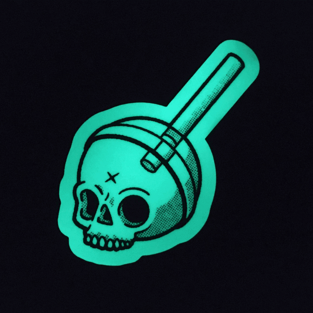 Image of Bone Pop: Atomic Glow in the Dark Sticker