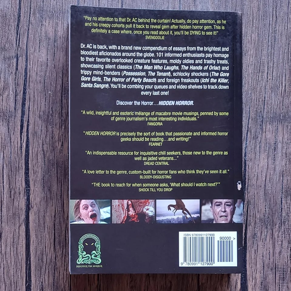 Hidden Horror: A Celebration of 101 Underrated...Fright Flicks, by Aaron Christensen - SIGNED