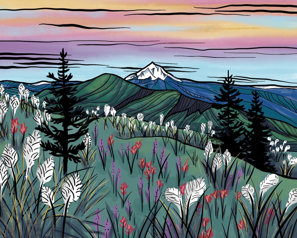 Image of Alpine Wildflowers art print