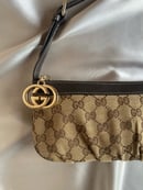Image 2 of Gucci monogram charm bag with gold hardware 