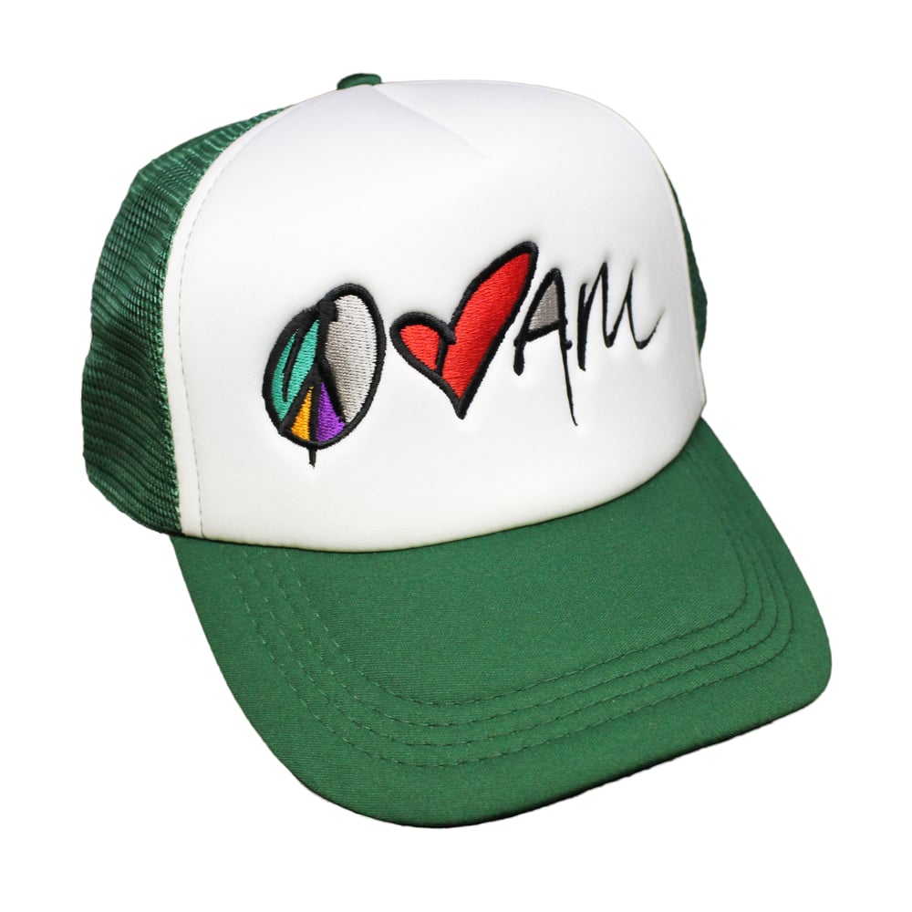 Image of Peace, Love, AM Trucker in Forest
