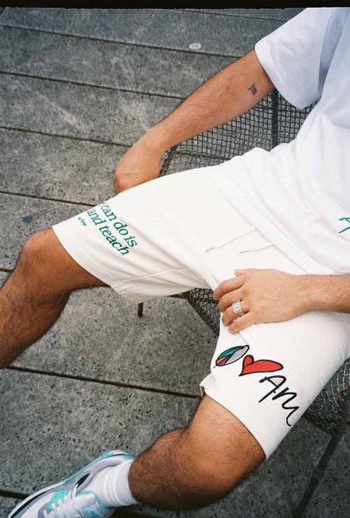 Image of Peace, Love, AM Shorts in Natural White