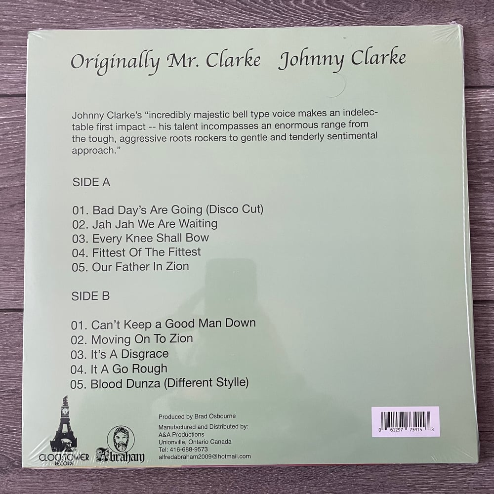 Image of Johnny Clarke - Originally Mr. Clarke Vinyl LP
