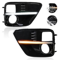 Image 1 of 15-17 Subaru WRX / STI Sequential Signal / LED DRL Fog Lights Bezel - Gloss Black