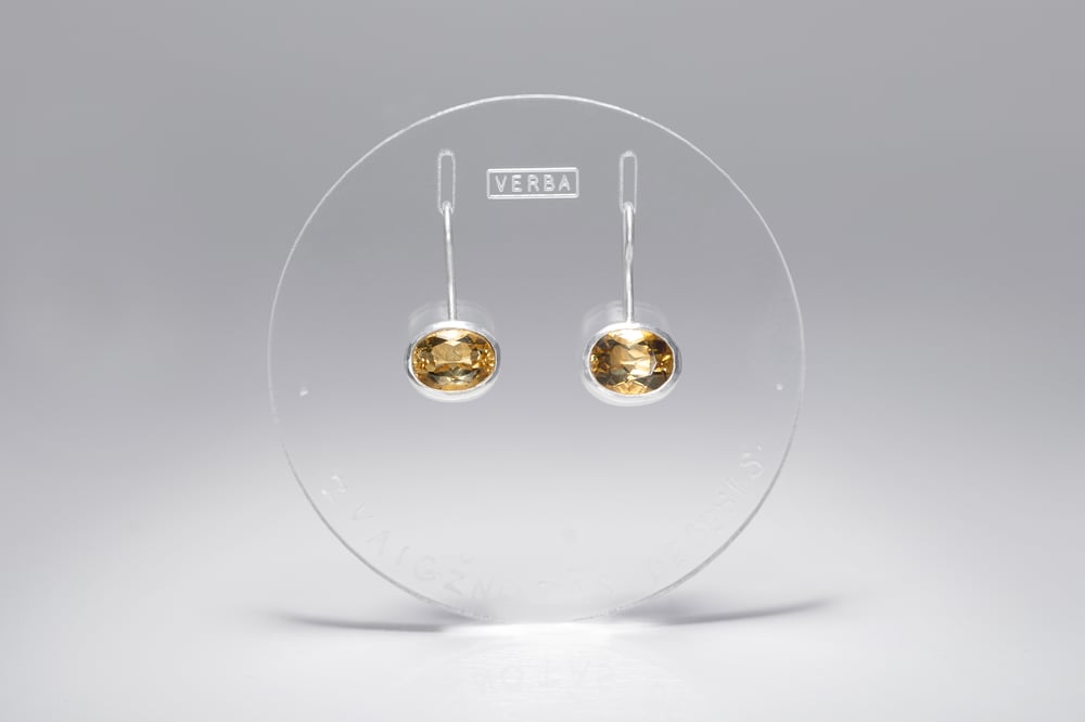 Image of "Starry sky" silver earrings with citrines  · ASTRA SIDERA  ·