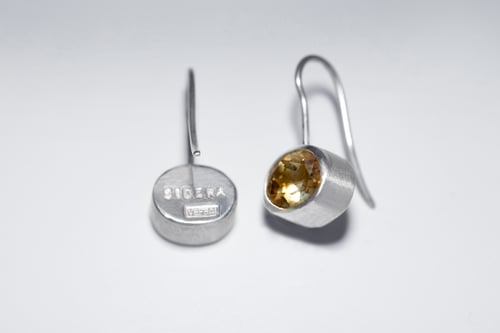 Image of "Starry sky" silver earrings with citrines  · ASTRA SIDERA  ·