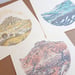 Image of Yorkshire Three Peaks circular Silkscreen Landscape Prints